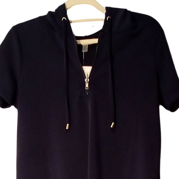 Cable & Gauge Sport - NWT Shift- Cover-Up Navy Blue Dress W/ Hood & Drawstring. - Picture 11 of 15